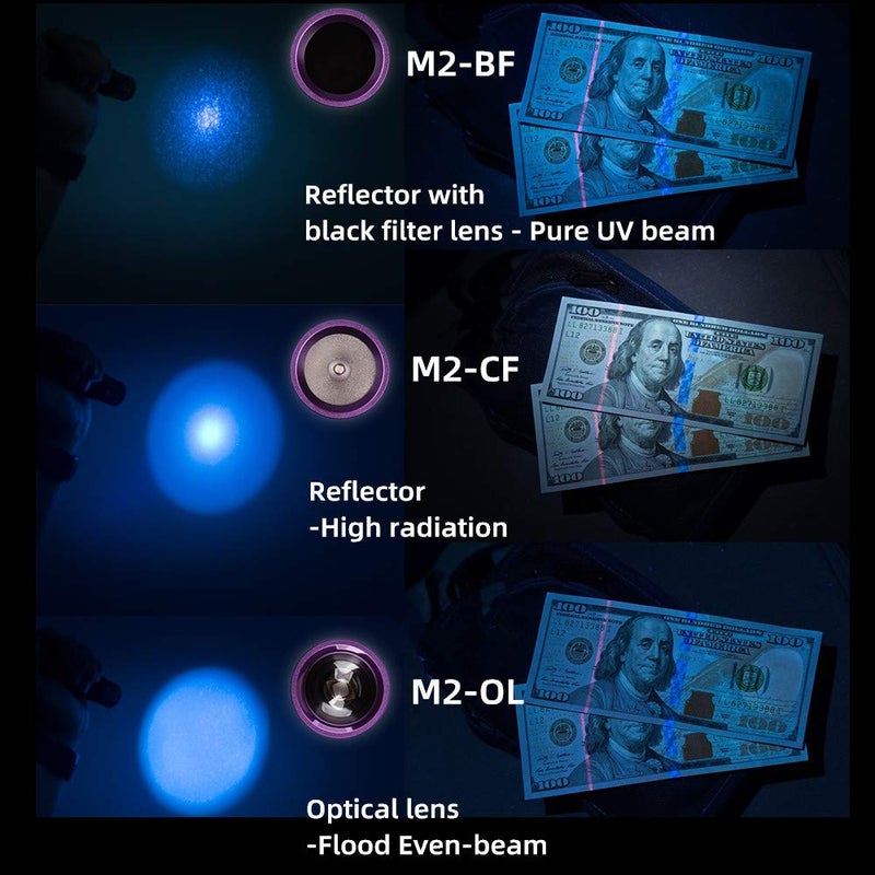 Weltool Professional UV Flashlight 365nm Black Light Max. 2060mW High Power for Glue Curing, AC Leak Detector, Rocks and Mineral Glowing, Pet Urine Detector, Non Destructive Testing - Image 2